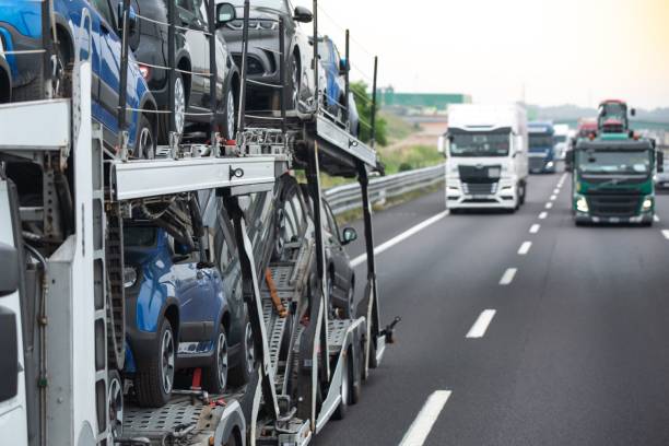 Long truck transportation logistics services themed photograph